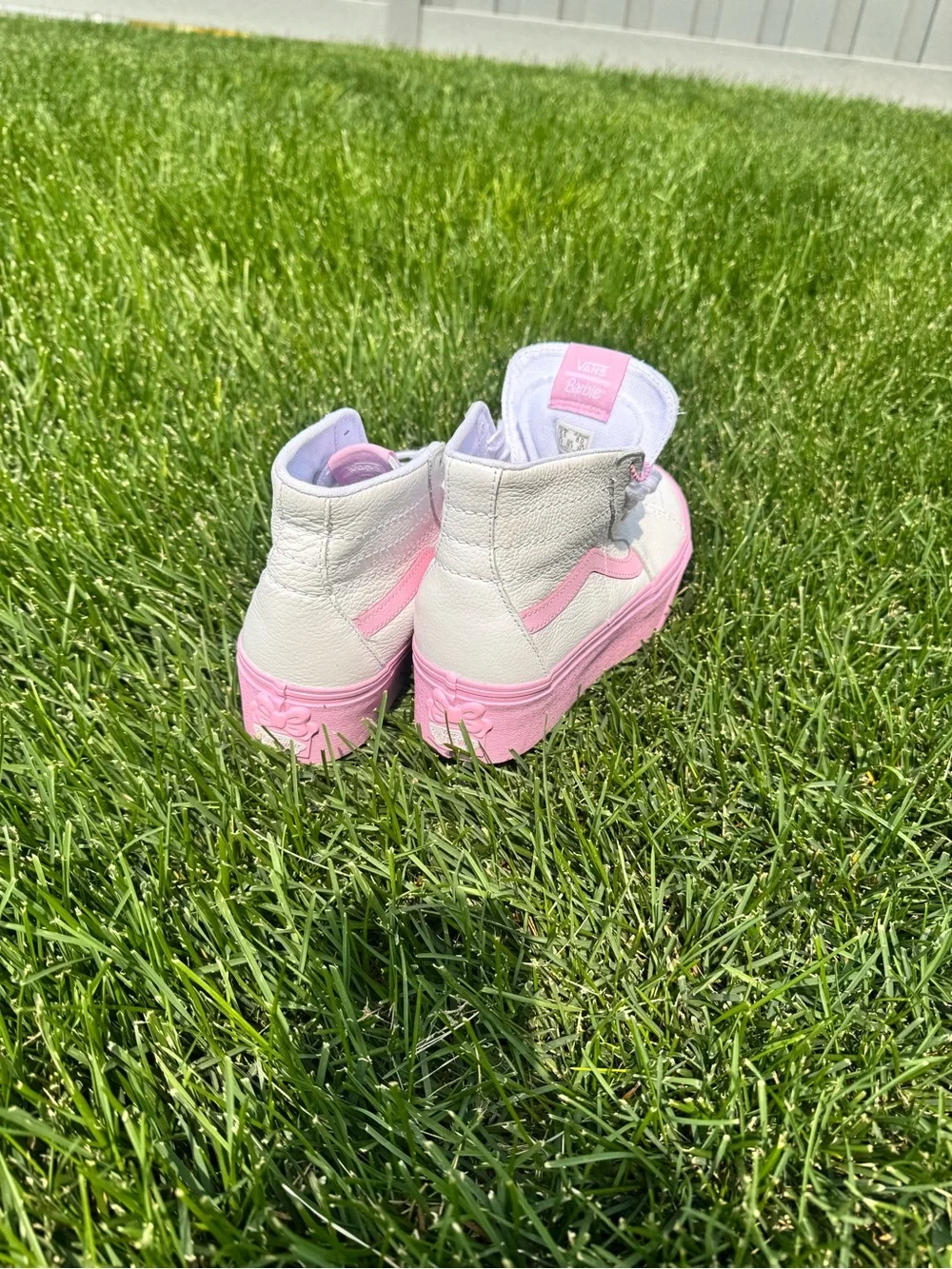 Women’s Barbie hightop Vans size 8 Limited edition